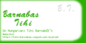 barnabas tihi business card